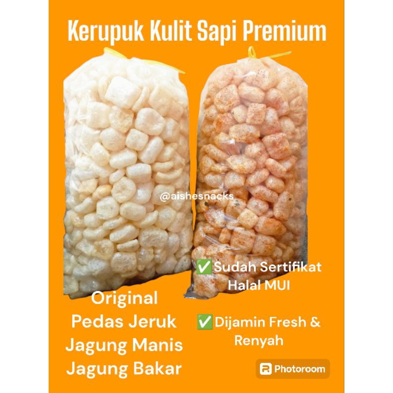 Jual Kerupuk Kulit Sapi Asli Premium Dorokdok Rambak Halal