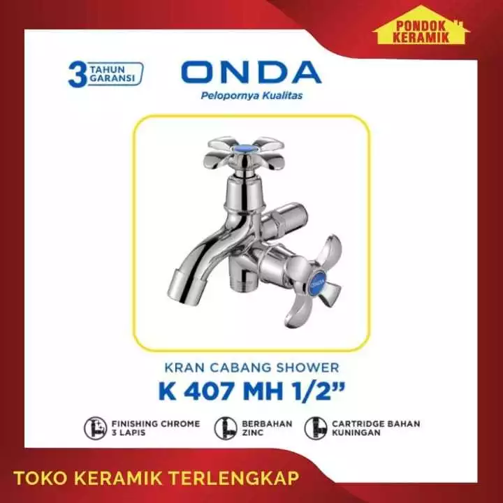 keran Kamar Mandi keran Cabang keran Onda Cabang K-407 MH 1/2"