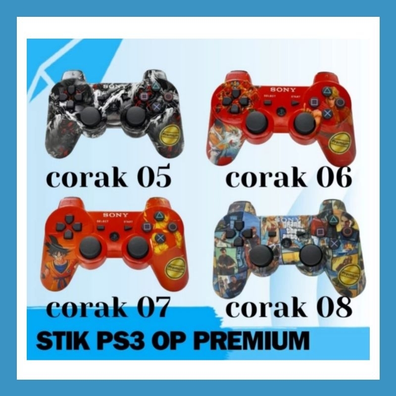 Jual Stik Wireless Dualshock PS3 Motif Premium Shopee Indonesia