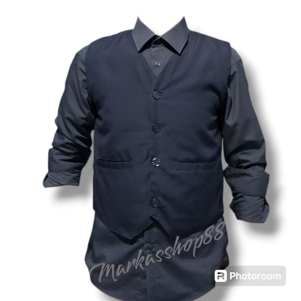 Jual HOT Rompi Vest Formal Dalaman Jas Slimfit Pria / Rompi Vest Jas ...