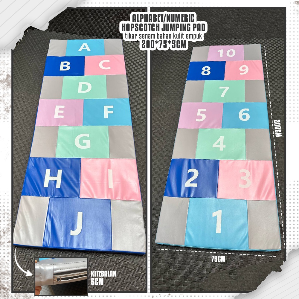 Jual Isofit Pad Lompat Jungkit motif Angka dan Huruf Size 200x75x5cm ...