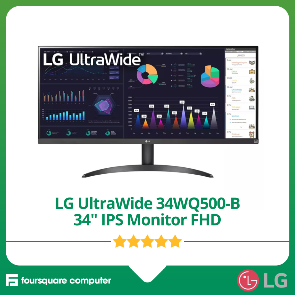 Jual LED Monitor LG UltraWide 34WQ500-B 34 Inch IPS Full HD 100Hz ...