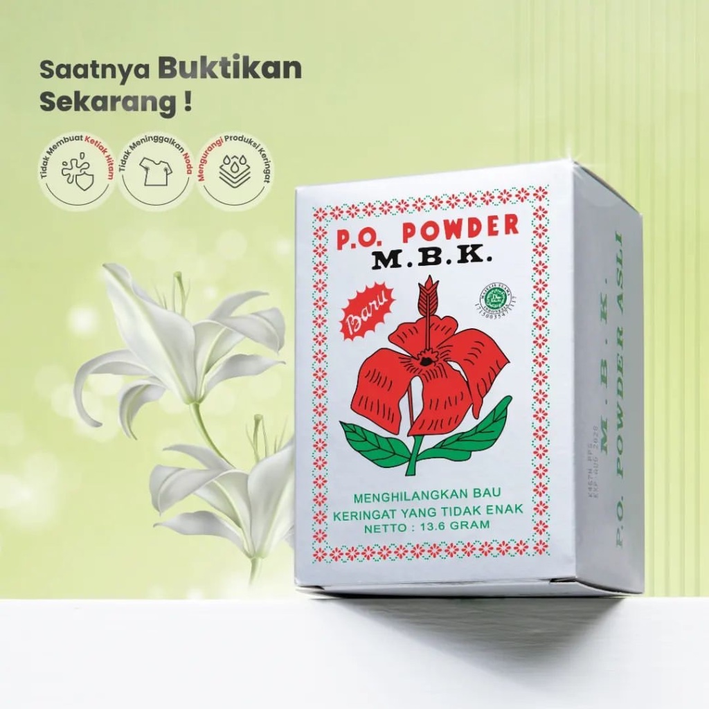 Jual MBK PO Powder Sachet Silver | Bedak Tabur 13.6g | Menghilangkan ...