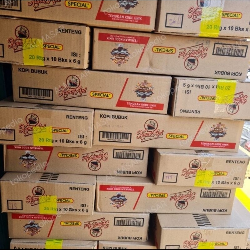 Jual Kopi Kapal Api Special Mini tanpa gula 20 renteng × 10 sachet × 6 ...