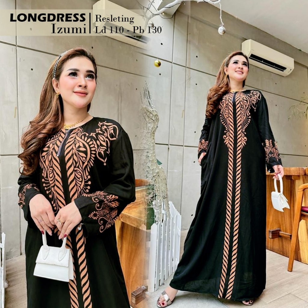 Dress Lengan Panjang Solandri Brown