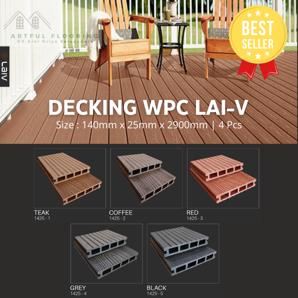 Jual Decking Wpc Outdoor Laiv Series Lantai Kayu Kolam Decking