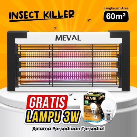 MEVAL Insect Killer Perangkap Nyamuk Serangga Lampu UV 8 Watt