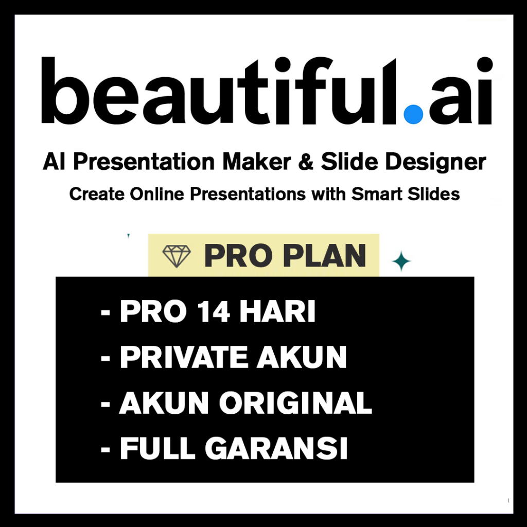 Beautiful Ai Pro 14 Hari Privaate Akun (AI Presentation Maker)
