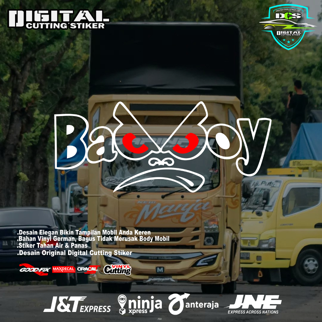 Jual Stiker kata kata badboy kaca mobil pickup truk sticker truk ...