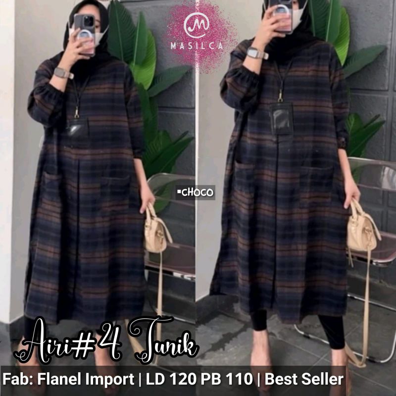 Jual LONG TUNIK FLANEL HALUS LEMBUT NEW SERI LD 120 | Shopee Indonesia