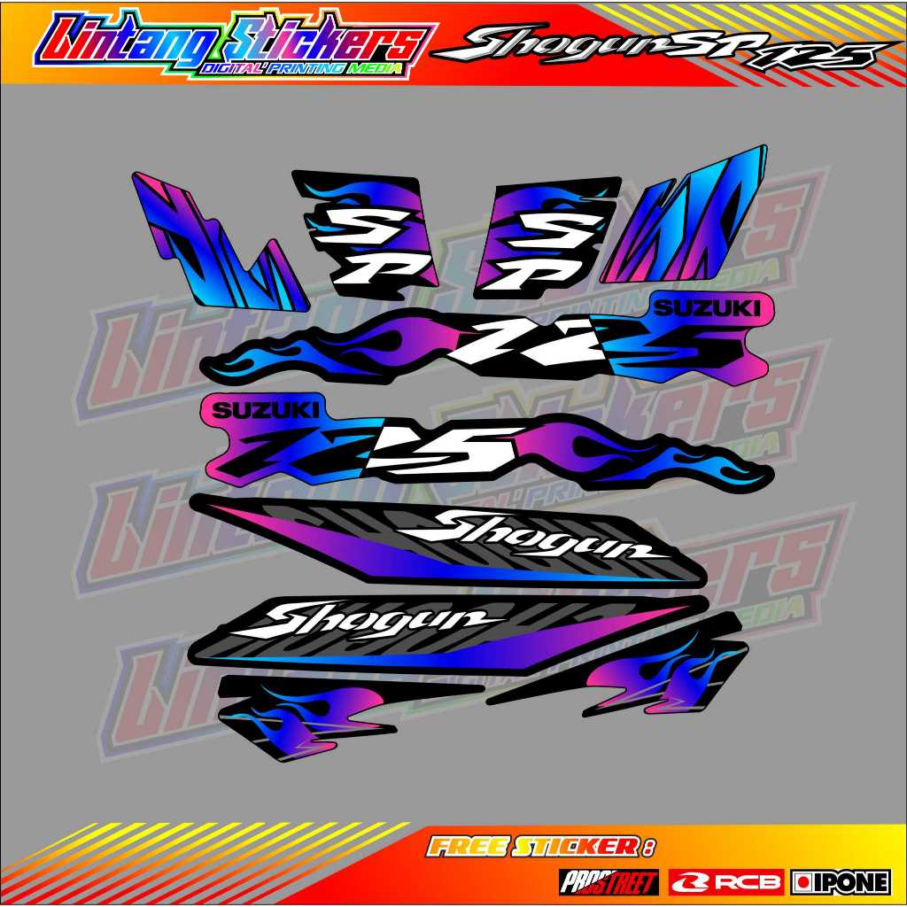 Jual STRIPING VARIASI SUZUKI SHOGUN 125 SP / STIKER LIST MOTOR SHOGUN ...