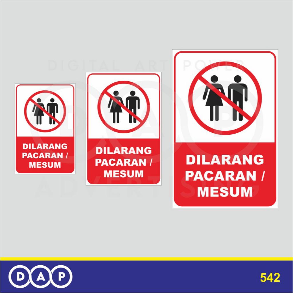 Jual 542 - STIKER DILARANG BERPACARAN ATAU MESUM - VYNIL - TERBAIK ...