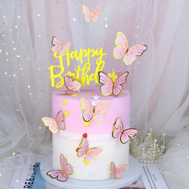 Jual FLOWER TOPPER KUPU KUPU HIASAN BUNGA TOPPER CAKE DEKORASI BUKET ...