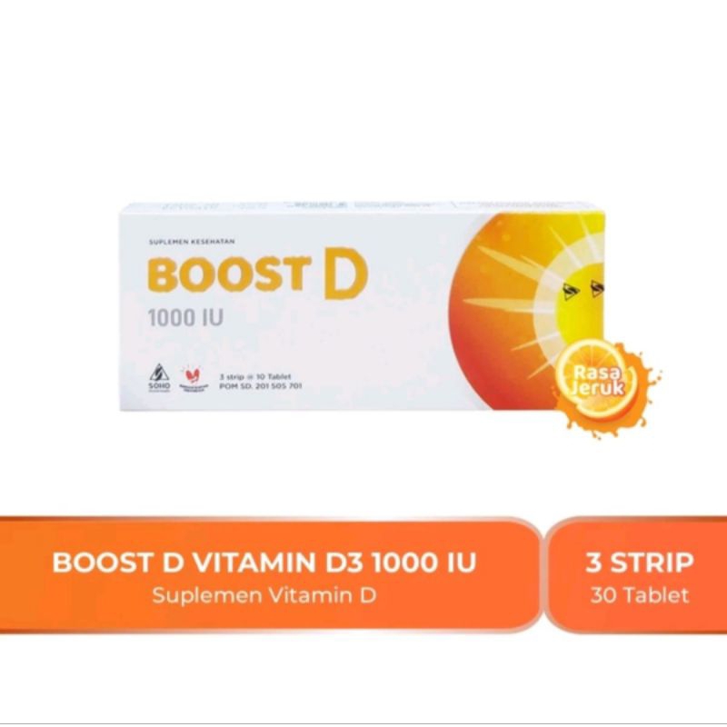 Jual Boost D 1000 IU Vitamin D3 1 Box 3 Strip | Shopee Indonesia