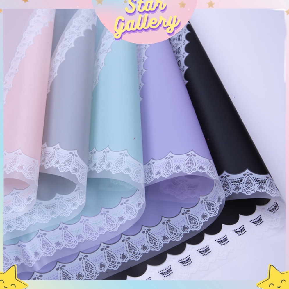 Jual Terlaris 1 PACK ISI 2 LEMBAR Kertas Bunga Buket Renda Flower ...
