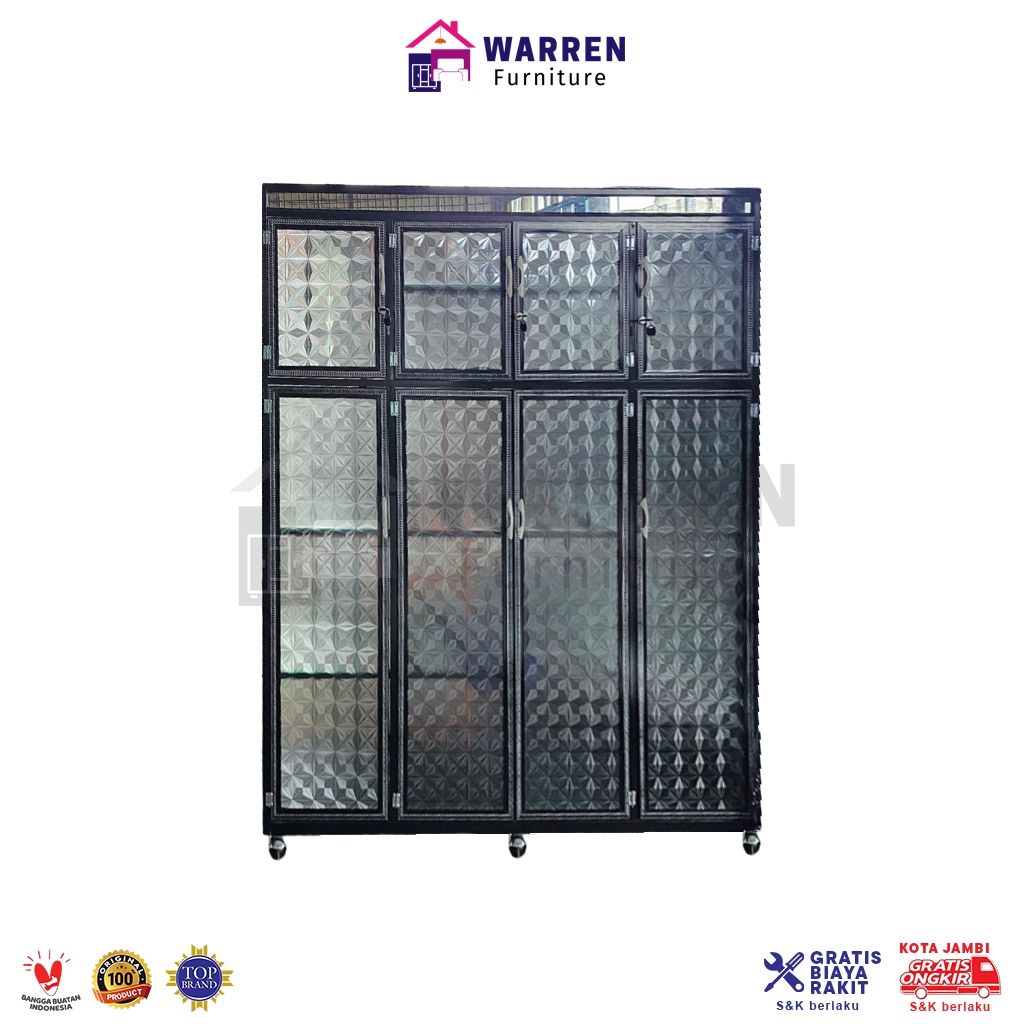Jual Rak Piring 4 Pintu Full Kaca Model Terbaru | Shopee Indonesia