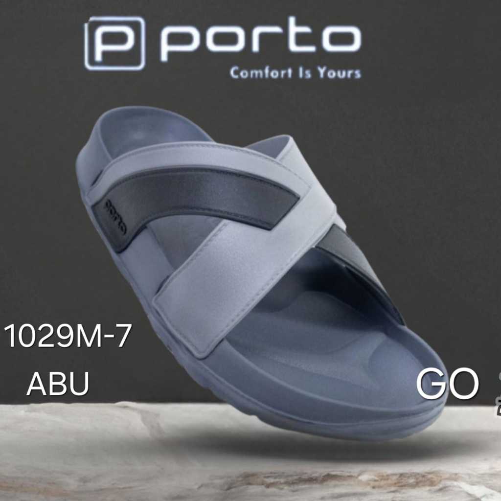 Jual ago Sandal Selop Porto 1029M-7 Pria Adilette Simple Santai Sandal ...