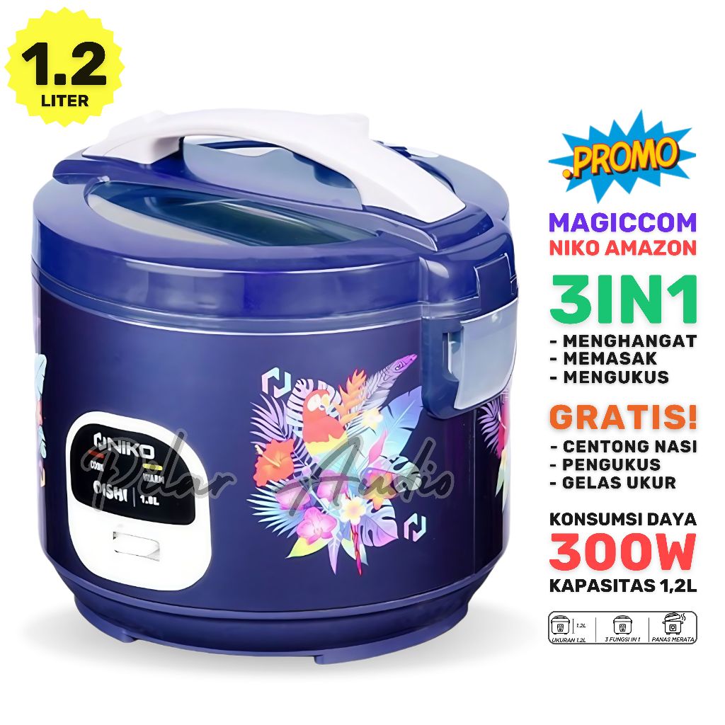 Jual Mejikom Niko Oishi Batik 1,2 Liter Rice Cooker TUTUP KACA ...