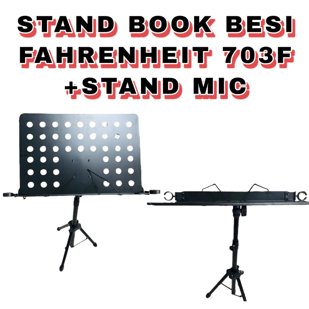 Jual STAND BOOK BESI FAHRENHEIT 703F+STAND MIC | Shopee Indonesia
