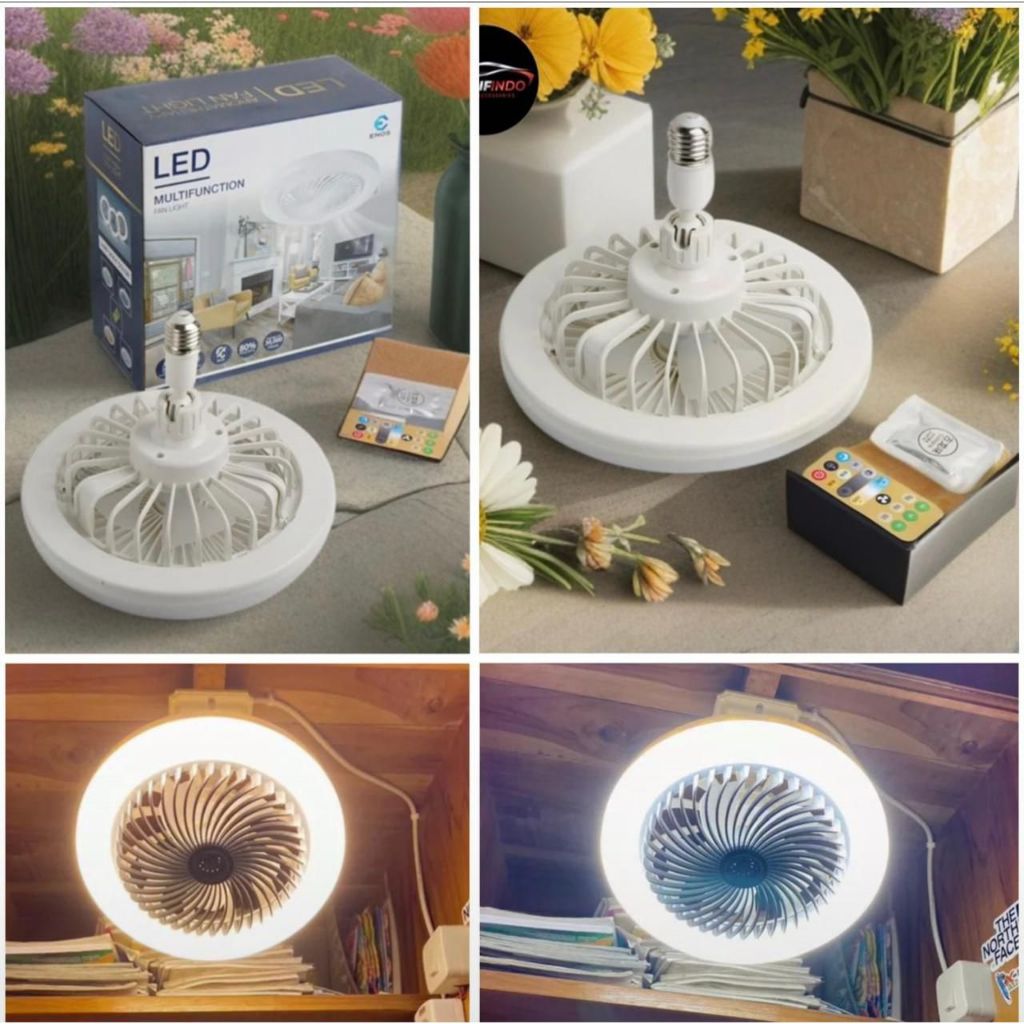 Jual LAMPU KIPAS LED 36W Ceiling Light Plafon Kipas Listrik Lamp Fan ...