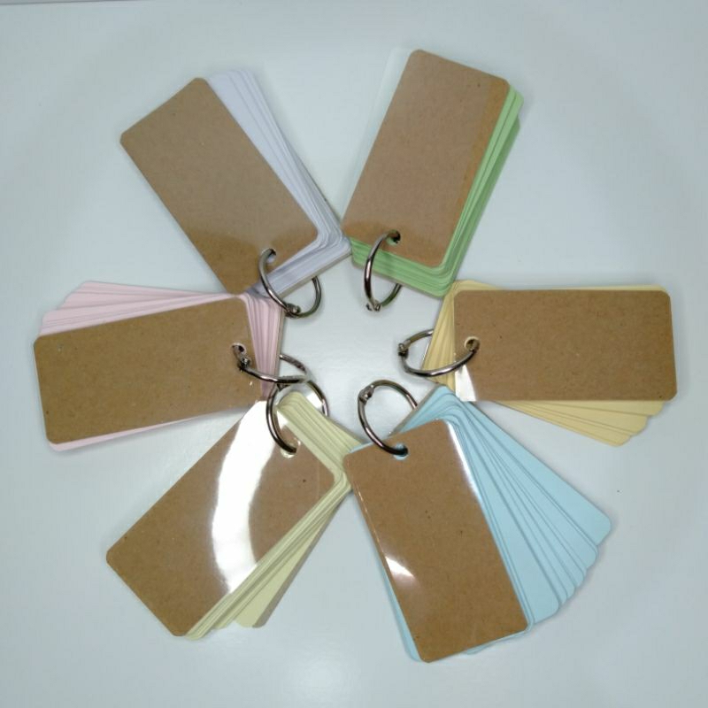 Jual Flash Card/Ring Card/Ring Memo Warna Polos by Phoo Artem | Shopee ...