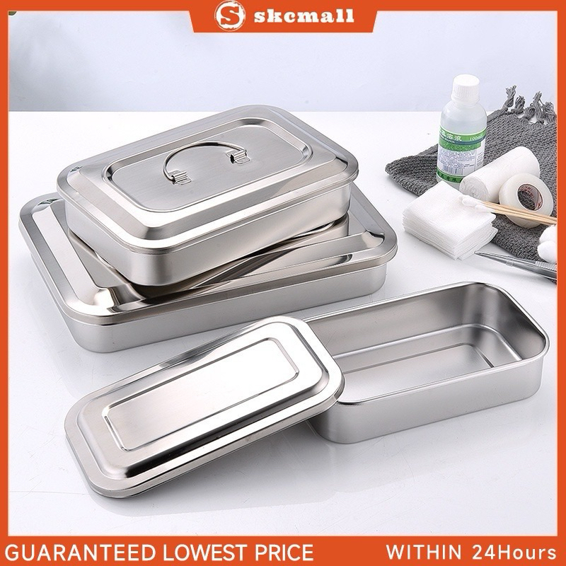 Jual Dental tray dengan tutup 304 stainless steel storage box kotak ...