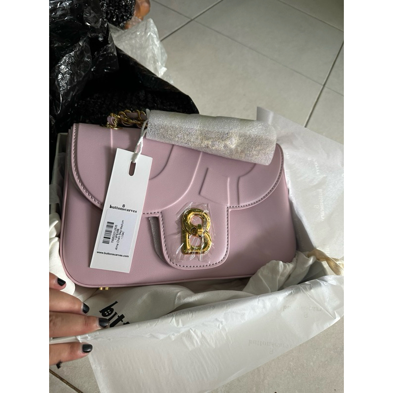 Jual Alma Bag Chain Buttonscarves Medium Lilac+Box New Segel | Shopee ...