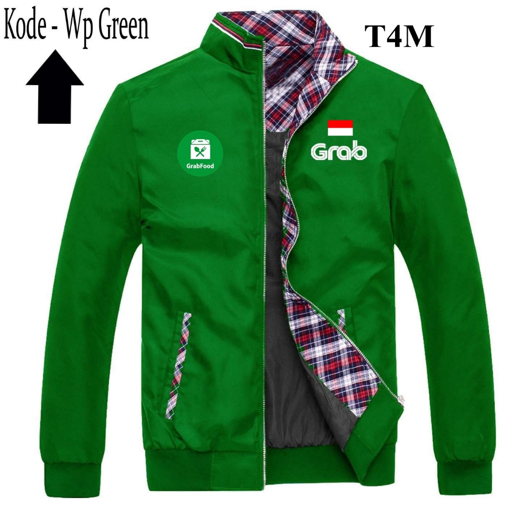 Jual jaket bomber grab grabbike grabfood waterproof jaket parasut ...