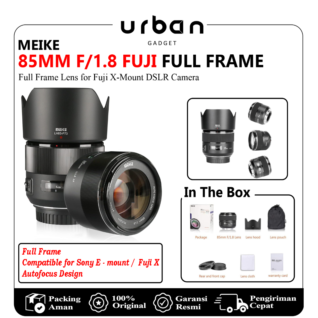 Meike 85mm Auto Focus STM Full Frame Portrait Lens For Sony E/Nikon  Z/Fuji X/Canon SLR EF /Nikon SLR F Mount Cameras