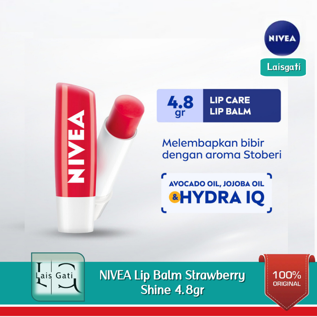 Jual Nivea Lip Balm Strawberry Shine 4 8gr Melembapkan Glossy Dengan