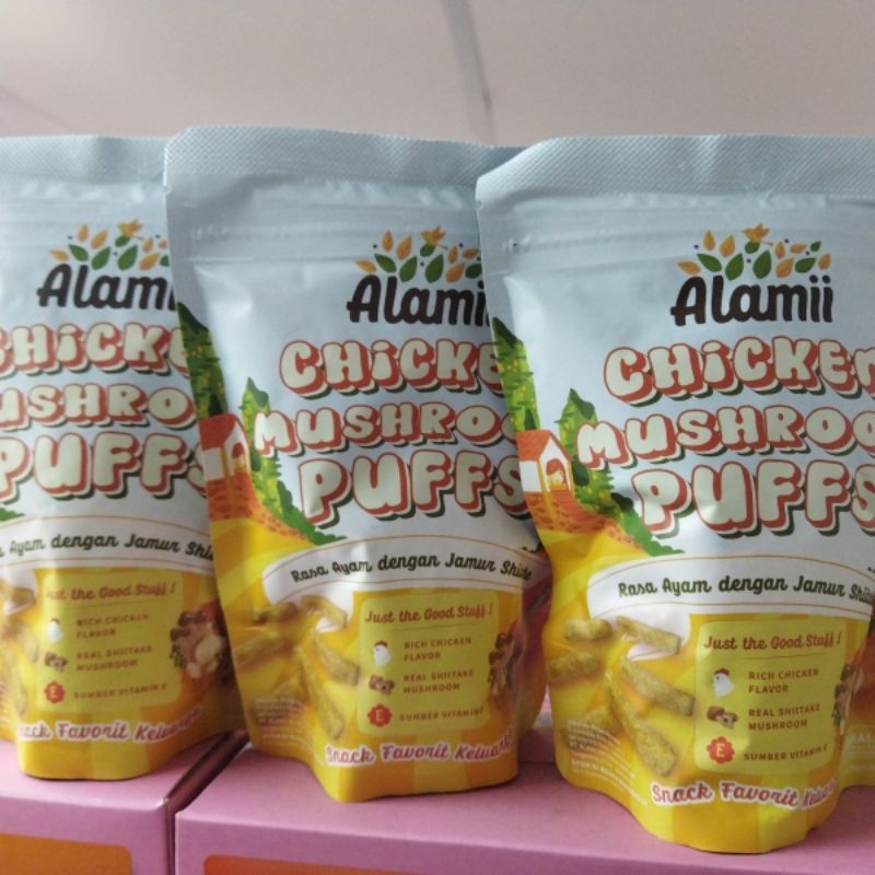 Jual Alamii snack baby chicken mushroom puff 15gr | Shopee Indonesia