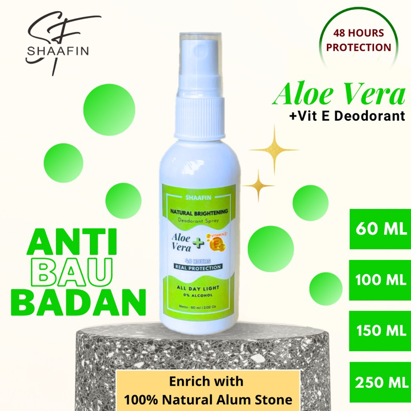 Jual Deodorant Tawas Spray Antiperspirant With Aloe Vera Extract + Vit ...