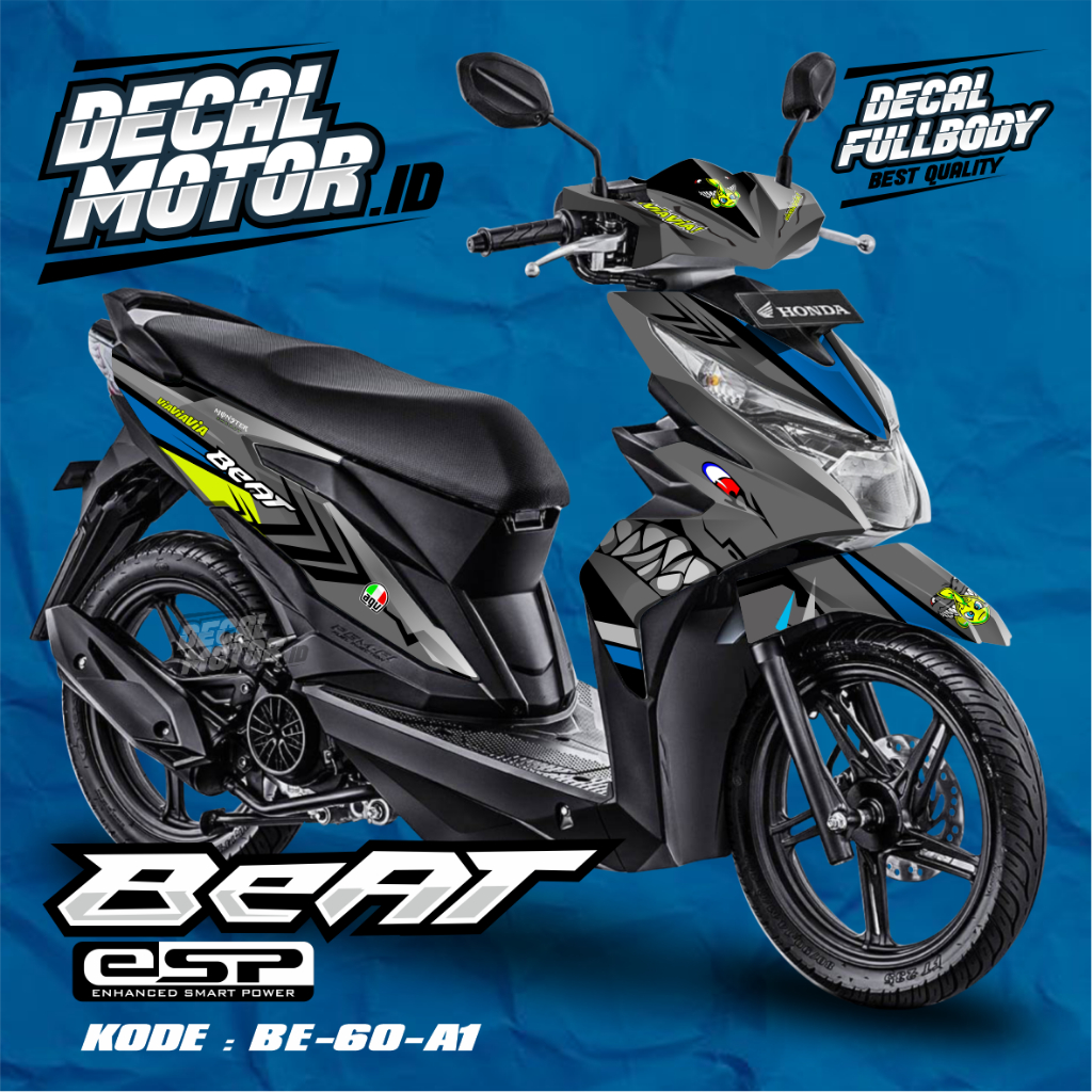 Jual DECAL STIKER BEAT ESP FULL BODY MOTOR RACING SHARK MOTIF - BE ...