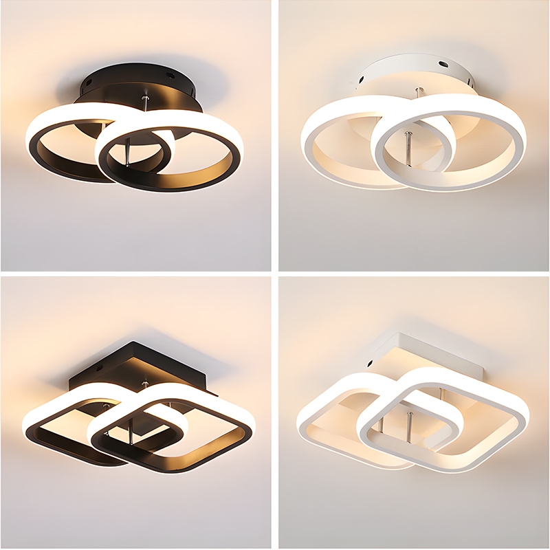 GOGEOUS Lampu Plafon Minimalis Modern Lorong Dekorasi Hias Ring Mewah 3 Warna Ruang Tamu