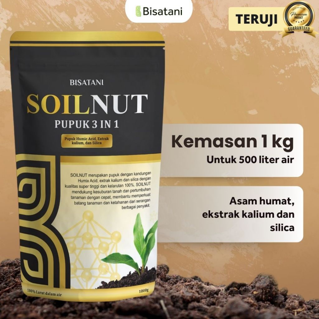 Pupuk Penyubur Tanah Soil Booster 1 Kg/ Humic Acid Asam Humat/ Pembenah Tanah/ Pupuk Tanah Sehat