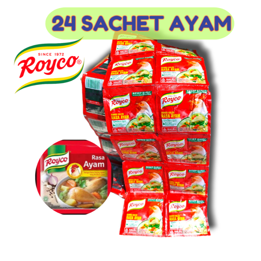 Jual 24 SACHET / 2 RENCENG ROYCO RASA AYAM / RASA SAPI PENYEDAP RASA ...