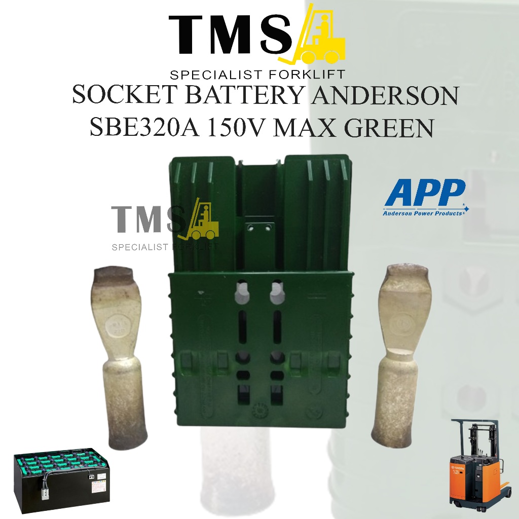 Jual Socket Battery Anderson SBE 320A 150V Max For Forklift Green ...