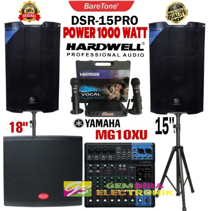 Jual Paket Sound System Speaker Aktif 15 Inch Hardwell Dsr15pro