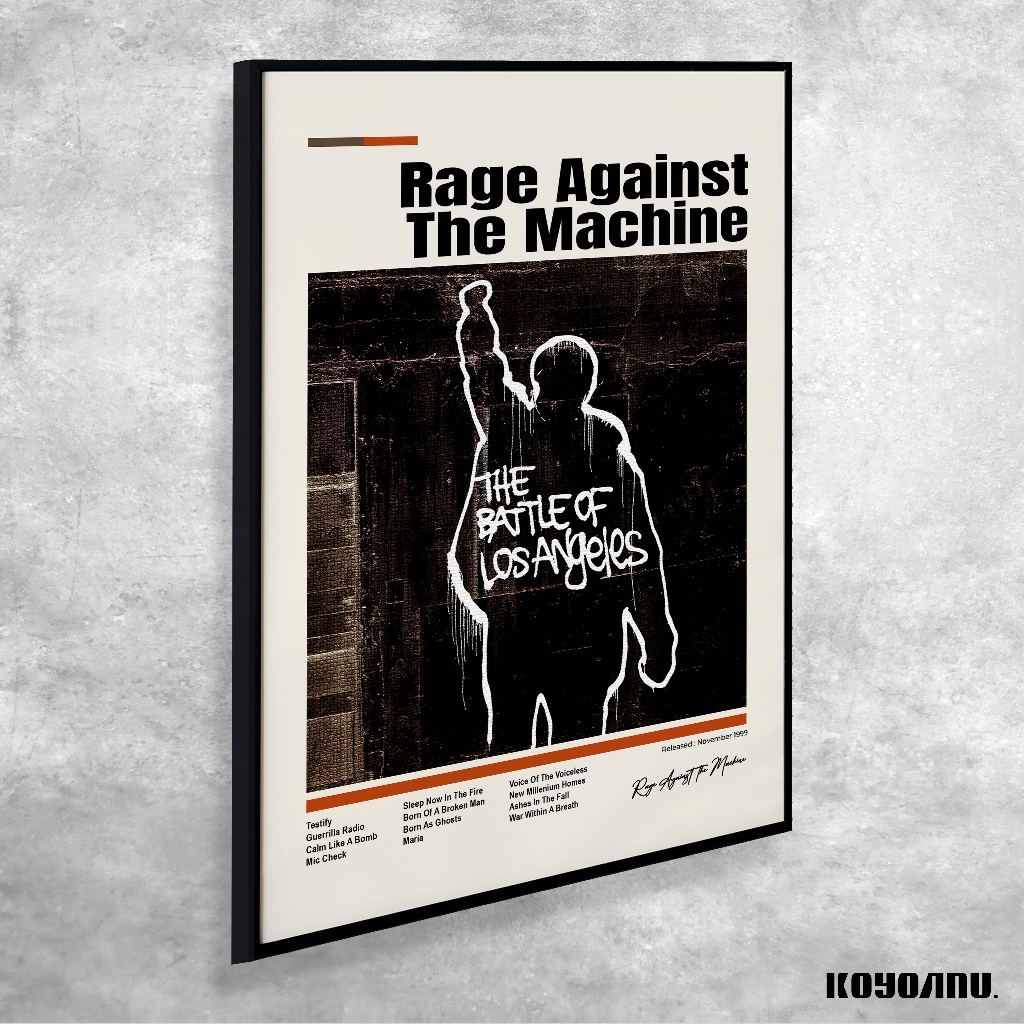 Jual Poster Frame Rage Against the Machine - The Battle of Los Angeles ...