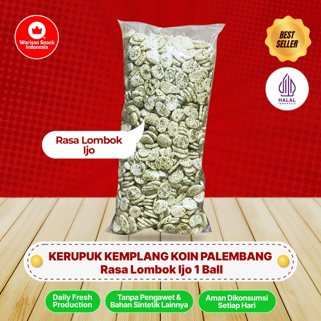 Jual 1 Ball Kerupuk Kemplang Koin Palembang Warisan Snack Indonesia