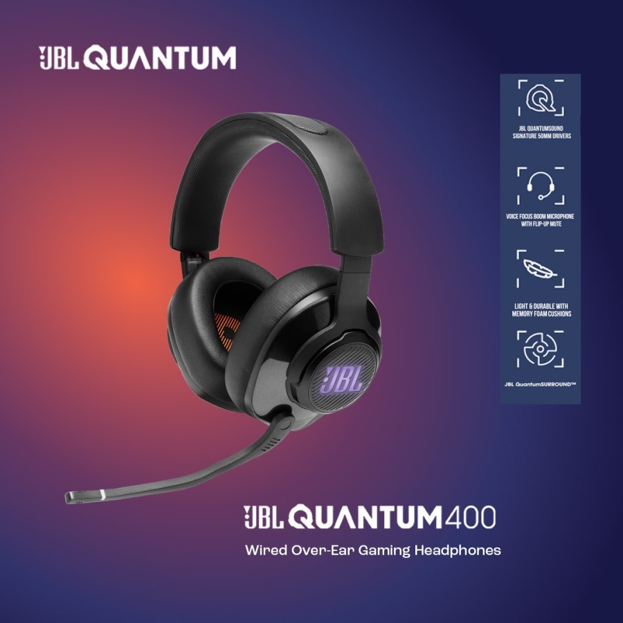 Jual JBL Quantum 400 Over-Ear Gaming Headset | Shopee Indonesia