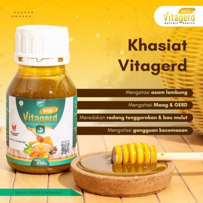 Jual Madu Vitagerd Herbal Original Obat Maag Asam Lambung Vita Gerd ...