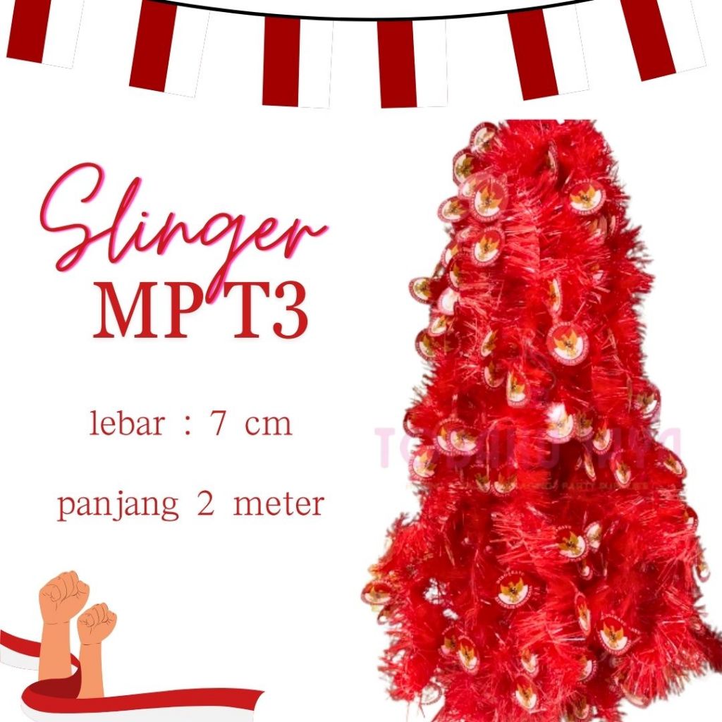 Jual Slinger Merah Putih Premium Dekorasi HUT RI Dirgahayu 17 Agustus ...