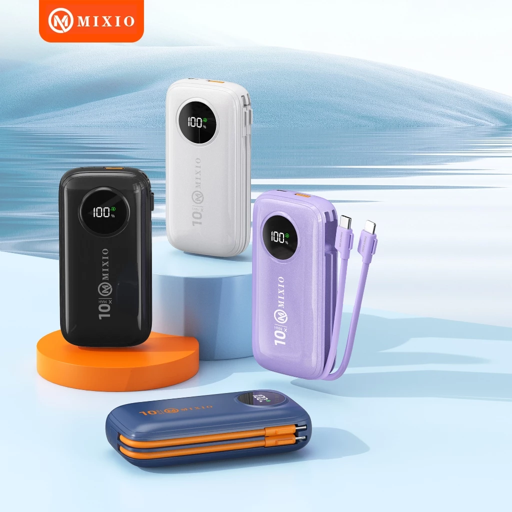 MIXIO MP-07 10000mAh Powerbank Mini 22.5W With Kabel Fast Charging Lightning ios & Type C