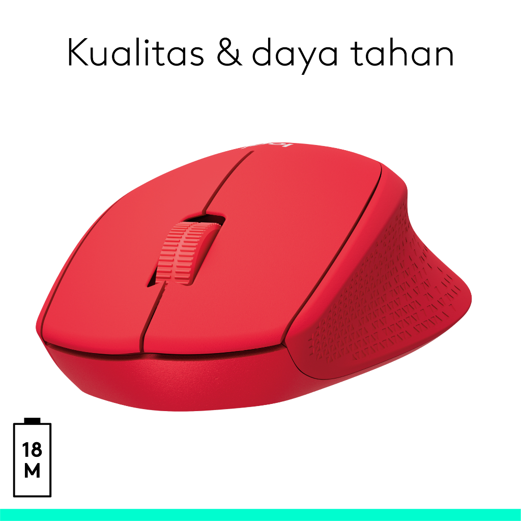Logitech M331 Mouse Wireless Silent Click - Red (7)