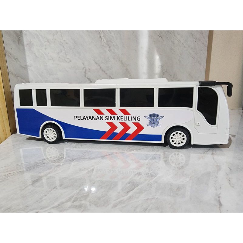 Jual Mainan anak Mobil Bus Polisi / Miniatur Bis Brimob dorong / Mainan ...