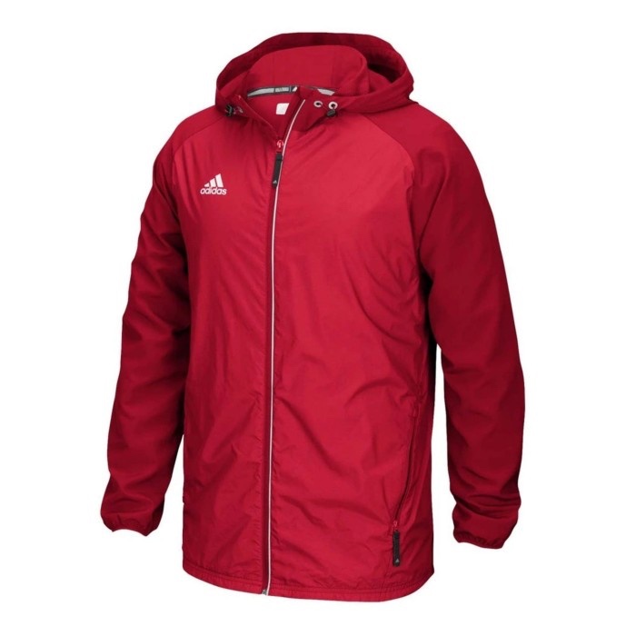 Adidas Men Varsity Woven Red Waterproof Jacket Light Running Windbreaker Jacket jaket running jogging gym original waterproof windproof wind breaker