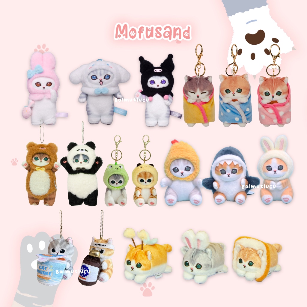 Jual Mofusand Cat Neko Costume Mini Doll Keychain | Gantungan Kunci ...