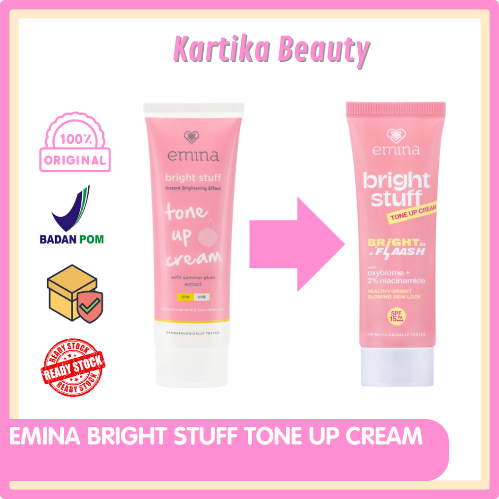 Jual EMINA BRIGHT STUFF TONE UP CREAM 20 ML KRIM PELEMBAB REMAJA