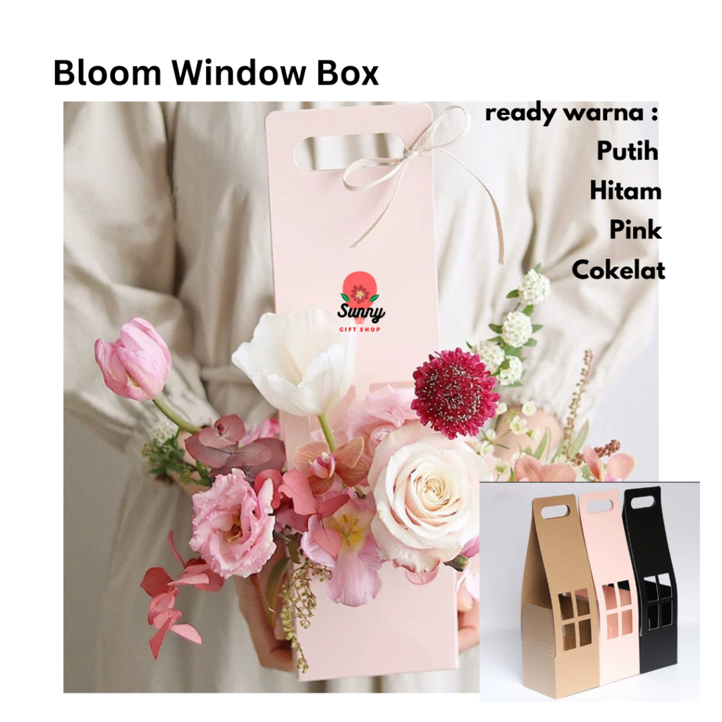 Jual Bloom Window Box / Box kertas / box dekorasi / box bunga / kotak ...